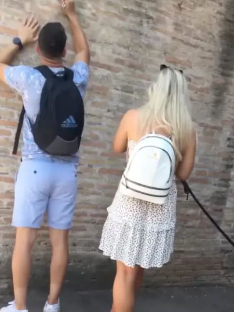 It comes weeks after a British tourist was filmed doing the same thing. Picture: YouTube
