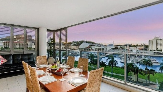 The unit at 301/69 Palmer St, South Townsville, has a large balcony. Picture: realestate.com.au