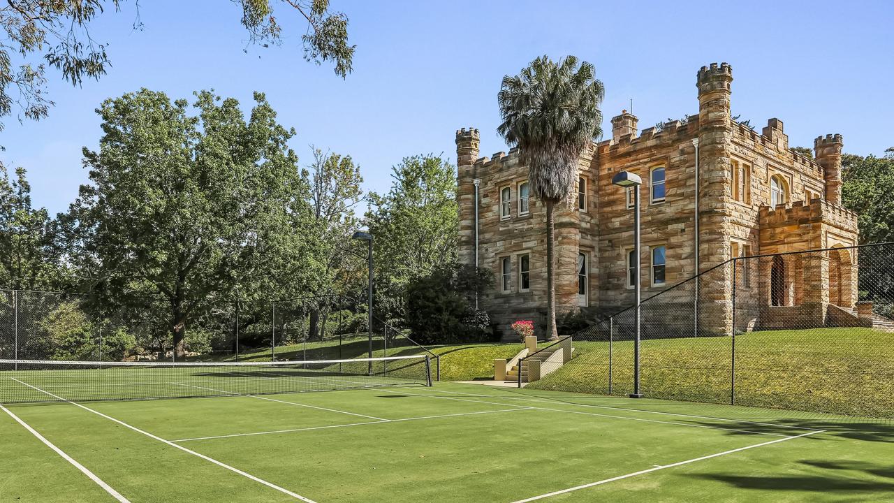 The incredible property even comes with a tennis court.