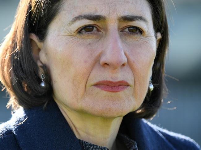 NSW Premier Gladys Berejiklian (right) and NSW Minister for Education Sarah Mitchell speak to the media during a press conference in Sydney, Tuesday, June 23, 2020. Ms Berejiklian has announced her government's response to a review of the school curriculum, saying it needs a revamp with a focus on basics. (AAP Image/Joel Carrett) NO ARCHIVING