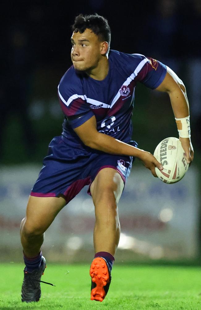 Izzy Mafi in action for Ipswich SHS.