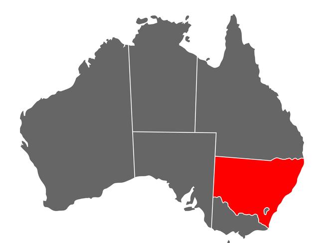 AUSTRALIA STATE MAPS -  Australia map of New South Wales icon, geography blank concept, isolated background vector illustration .  Picture: istock