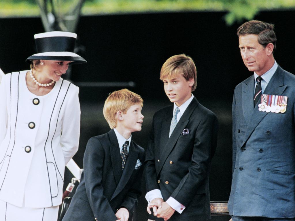 Prince Charles and Princess Diana with William and Harry. Picture: AFP