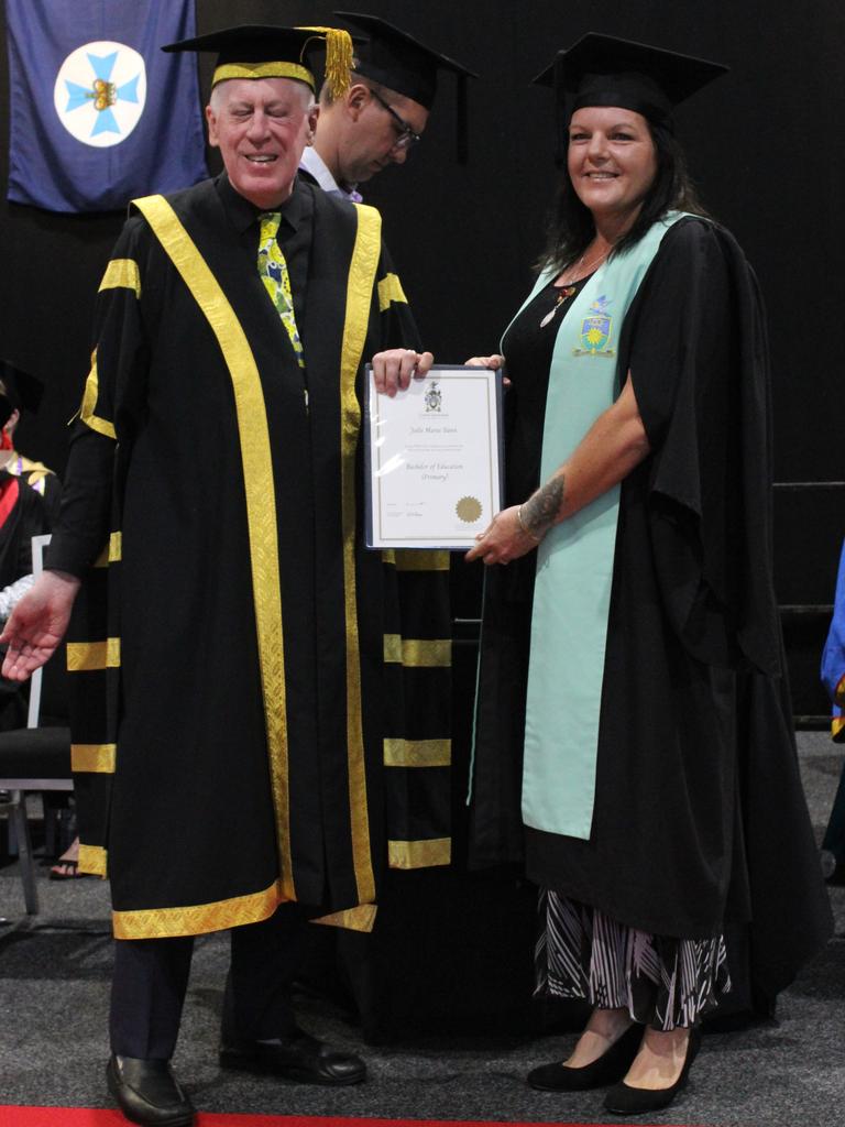Jodie Dann graduated with a Bachelor of Education (Primary) at the CQUniversity graduation ceremony in Bundaberg on December 14, 2023.