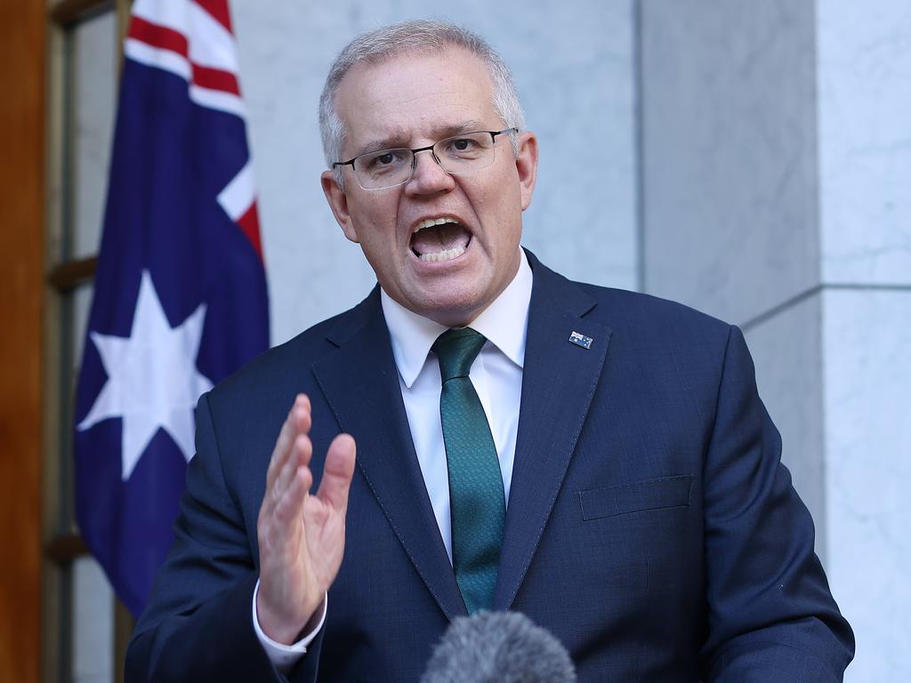 Scott Morrison aims to have 70 per cent of the population vaccinated by December. Picture: NCA NewsWire / Gary Ramage