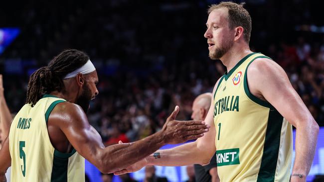 Patty Mills and Joe Ingles have given their all for the Boomers. Picture: Getty Images