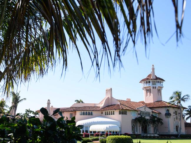 Trump has been “hard at work” at his Mar-a-Lago resort in Palm Beach, Florida, since exiting the White House. Picture: AFP