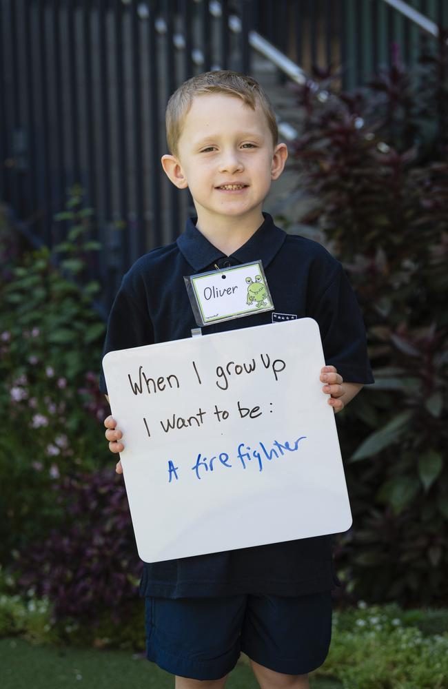 Our Lady of Lourdes prep student Oliver on the first day of school, Wednesday, January 29, 2025. Picture: Kevin Farmer