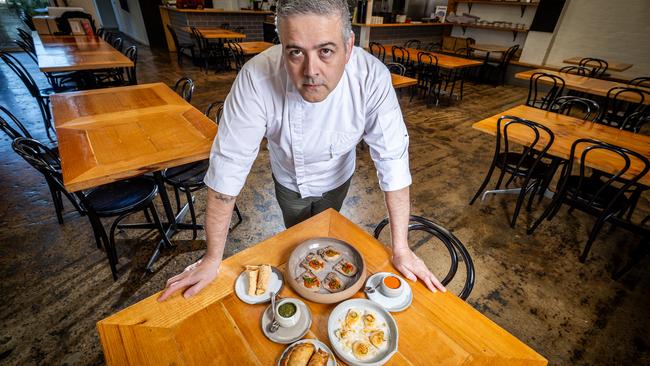 Mauro Callegari has put the price of his dishes up by 70 per cent in some instances but has not made a profit in the past 18 months. Picture: Jake Nowakowski