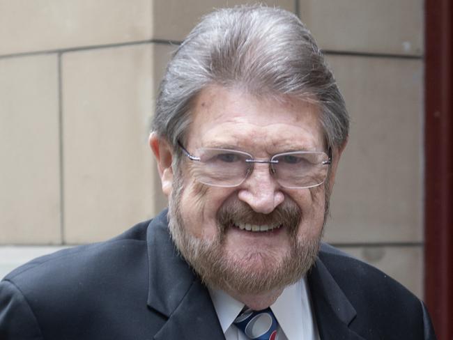MELBOURNE AUSTRALIA - Derryn Hinch leaves the Supreme Court after giving evidence in a child sexual abuse case. PICTURE : NCA Newswire / Nicki Connolly