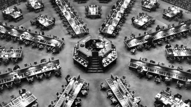 Reading room at the Public Library. Picture taken in 1945.