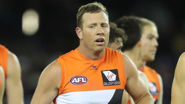 Could Steve Johnson miss out on being in GWS’ best 22 come September? (AAP Image/David Crosling)