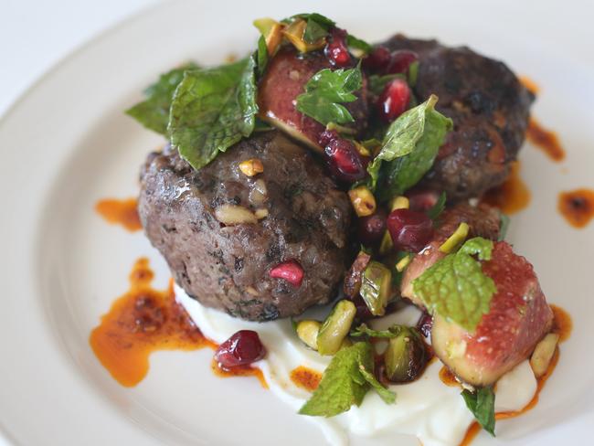 The lamb and currant meat balls with yoghurt harissa.