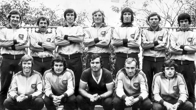 The 1974 Australian World Cup soccer team with Rale Rasic as coach. Picture: News Ltd