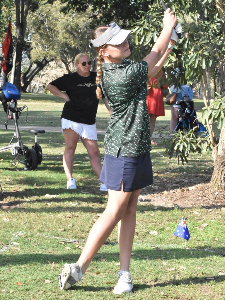 Sydney's Jordyn Deen competing in the shootout at the Rockhampton Golf Club in the lead-up to the US Kids Golf Foundation Australian Open being played on September 27 and 28.