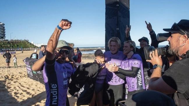 North Narrabeen will be hoping to emulate their 2021 Australian Boardriders Battle success, also at Newcastle Beach, this weekend. Photo: supplied.