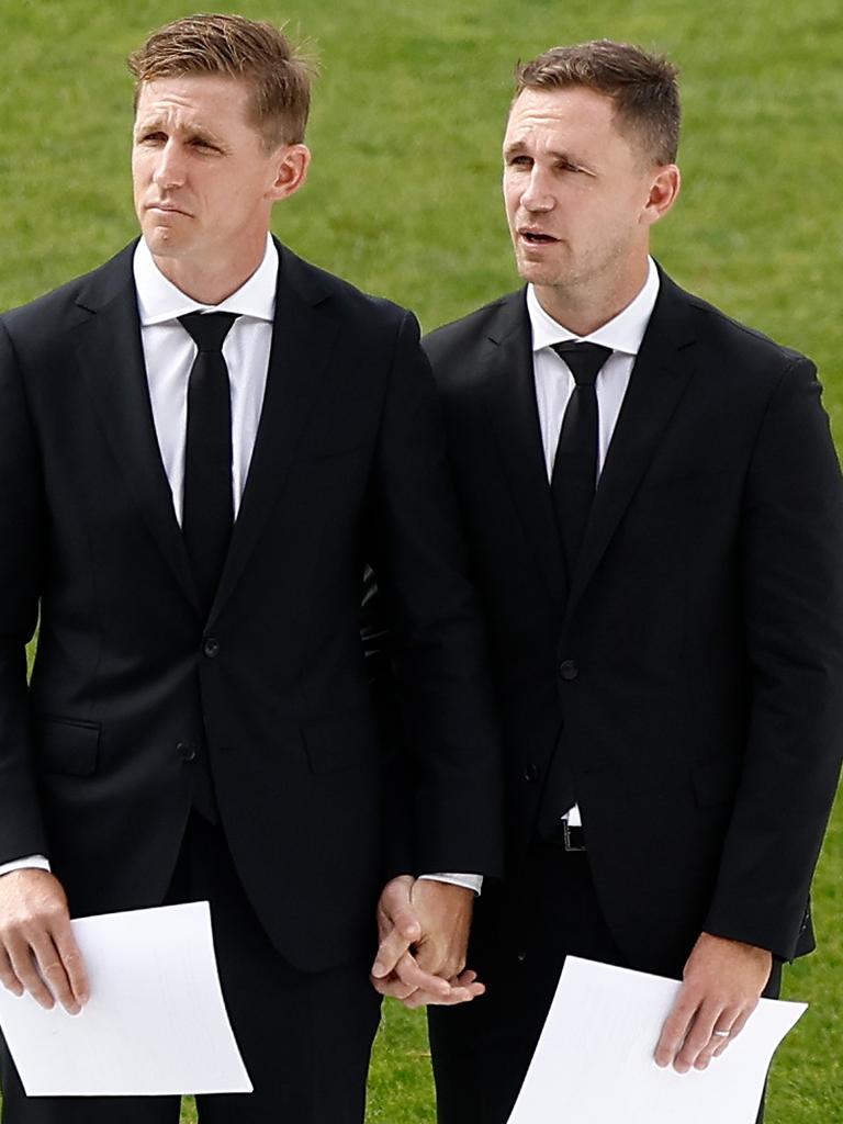 Scott and Joel Selwood are now the last of the brothers. (Photo by Michael Willson/AFL Photos via Getty Images)