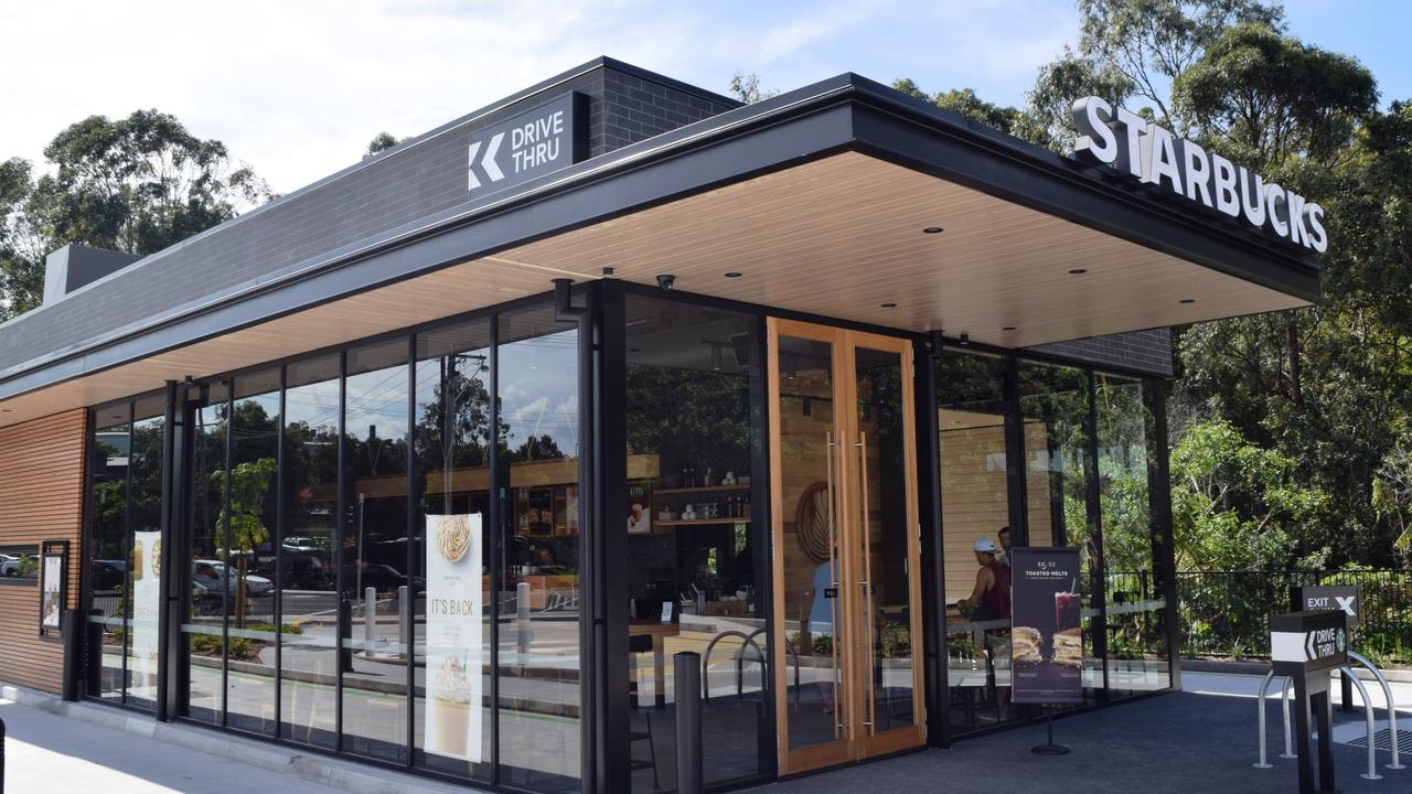 A drive-through Starbucks and new Coles Express Service Station has opened on Olsen Ave. Photo: Supplied