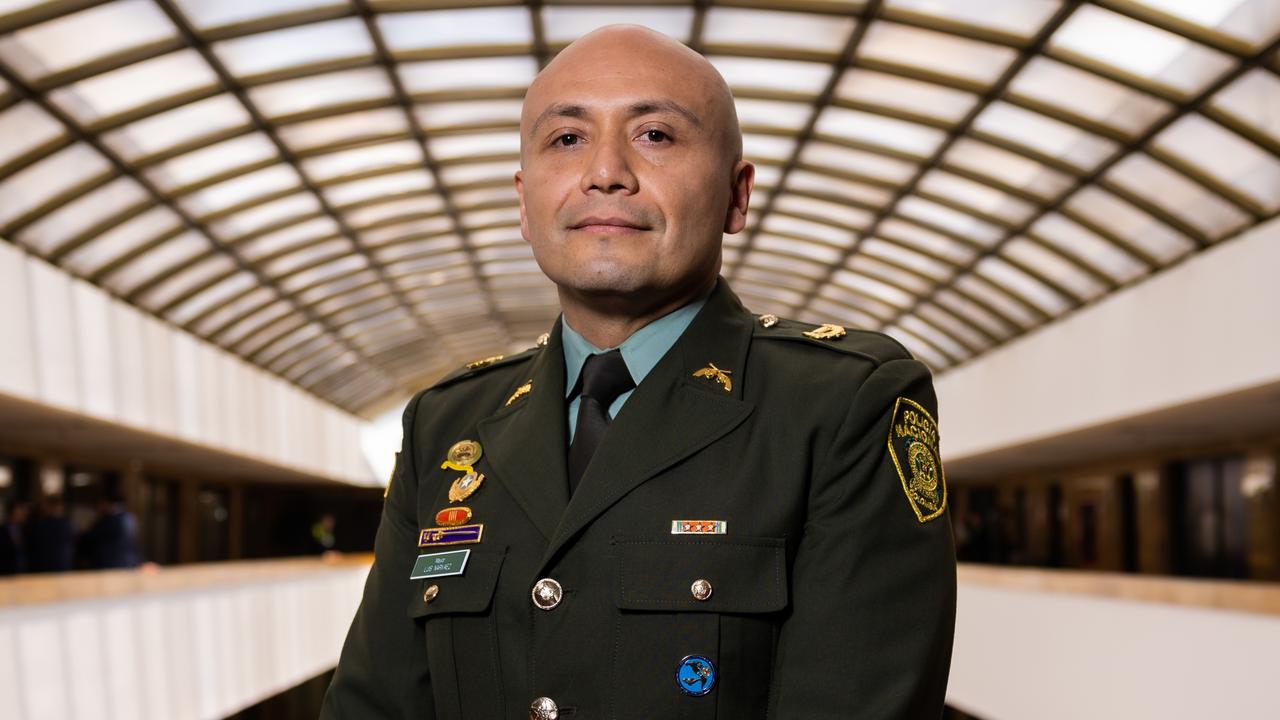 Colombia National Police Major Luis Guillermo Narvaez Freyre. Picture: Jason Edwards.