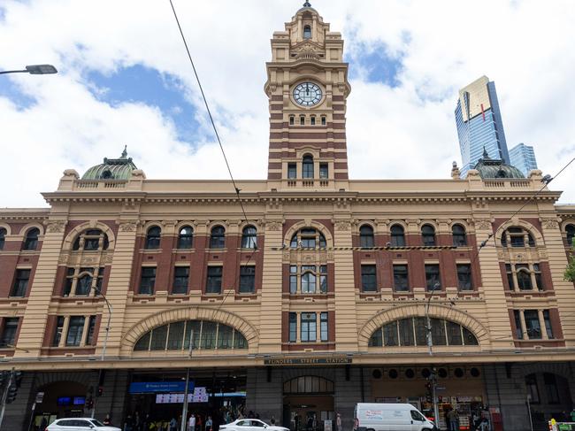 Flinders Street Station could use a tidy-up. Picture: Brendan Beckett