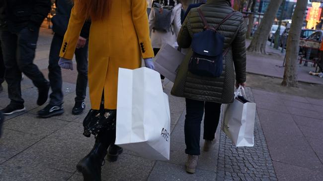 Tough new Covid-19 restrictions on businesses, such as shops in Berlin, in late October and November, led to a decline in activity. Picture: Getty Images