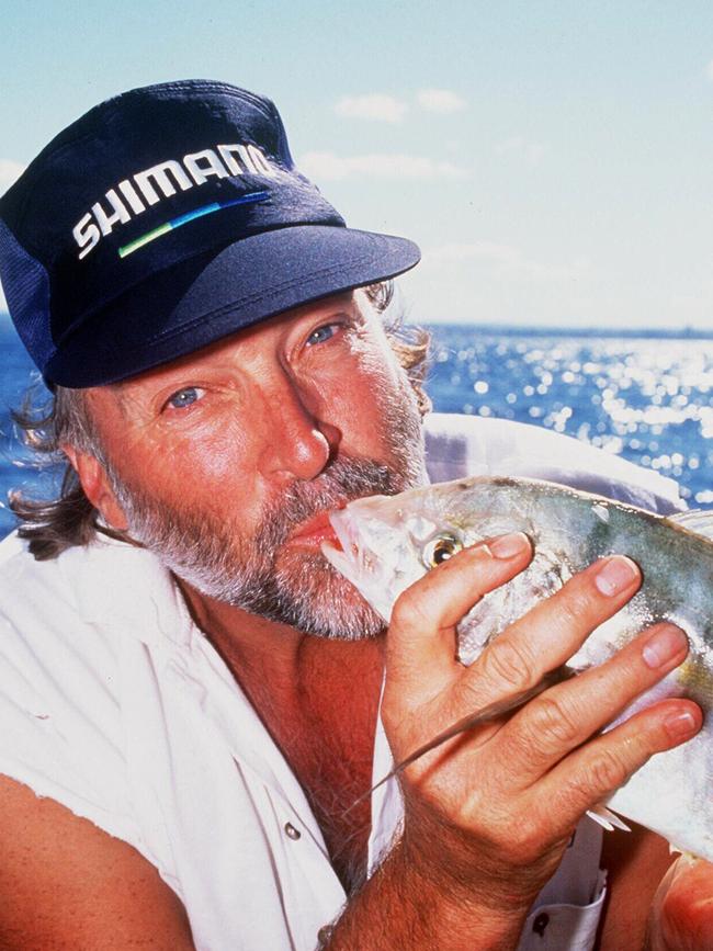 Rex Hunt became famous for his signature move, kissing fish before tossing them back.