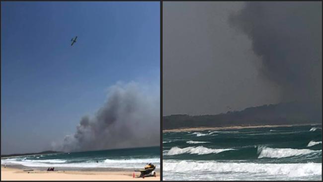 Residents have been urged to leave now as a bushfire threatens Noosa North Shore. Picture:  Tim Mandeville