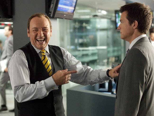 Actors Kevin Spacey (L) and Jason Bateman in 2011 film 'Horrible Bosses'.