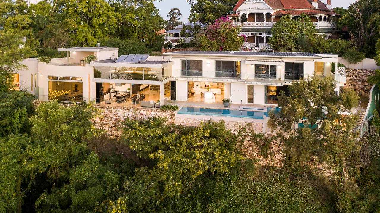 This cliffside home at 1 Leopard St, Kangaroo Point, is close to being sold.