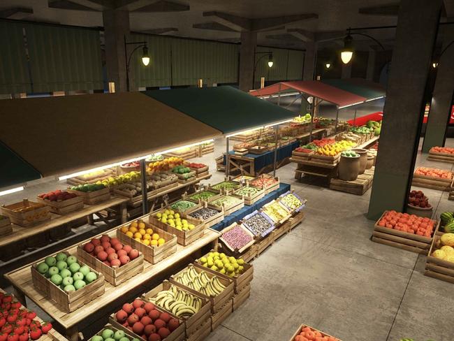 Artist impression of the new fresh food and vegetable section. Picture: Supplied