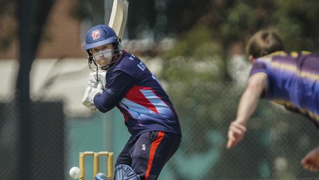 New skipper: Dandenong’s Brett Forsyth batting against Ringwood. Picture: Valeriu Campan