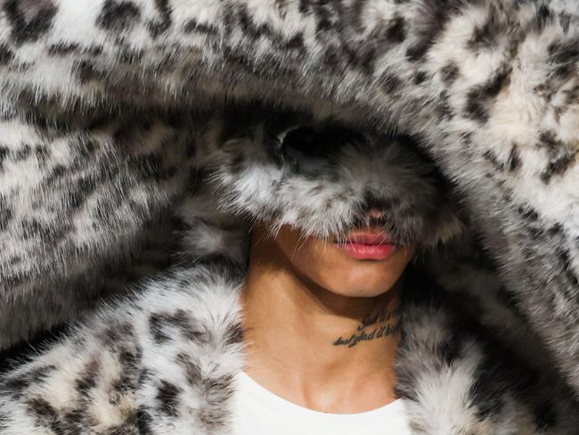 A model displays Bluemarble’s Fall-Winter 2024/2025 menswear at Paris Fashion Week. Picture: Alain Jocard/AFP