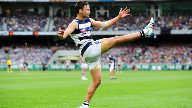 No.3 Jimmy Bartel has won just about every award there is to win in footy, including a Norm Smith medal for his best-afield performance in the 2011 grand final.