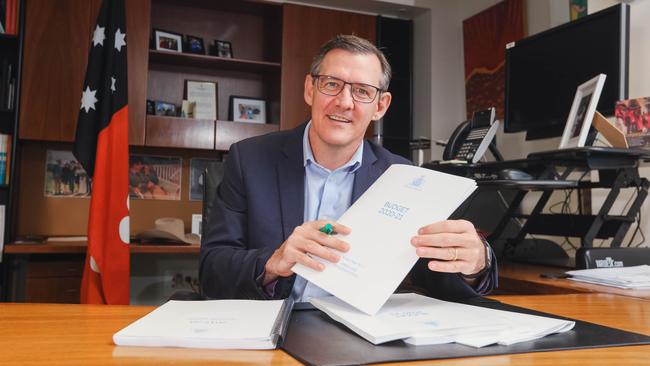 Chief Minister and Treasurer Michael Gunner is handing down his first NT Budget today. Picture: Glenn Campbell