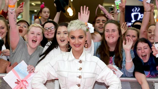 Thousands visited Westfield Carindale in August 2018 to see popstar Katy Perry, who made a one-off appearance. Pic: Steve Pohlner