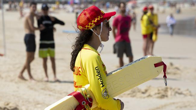 Lifesavers at Bondi Beach. Picture: Brendan Read.