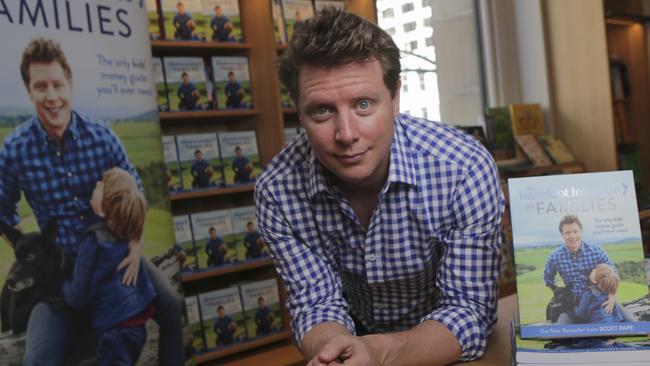 Author Scott Pape poses at a launch of his latest book “Barefoot Investor for Families’. Picture: AAP