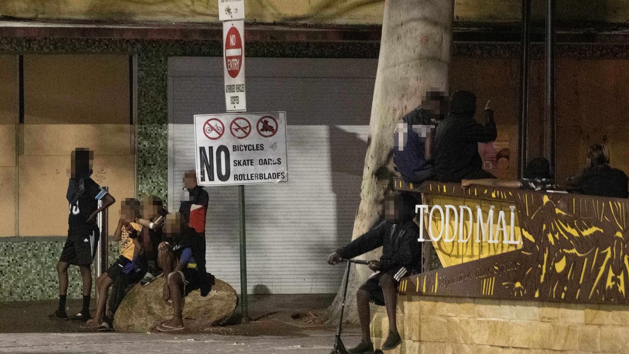 Young Indigenous Australians on the street in Alice Springs. Picture: Liam Mendes / The Australian