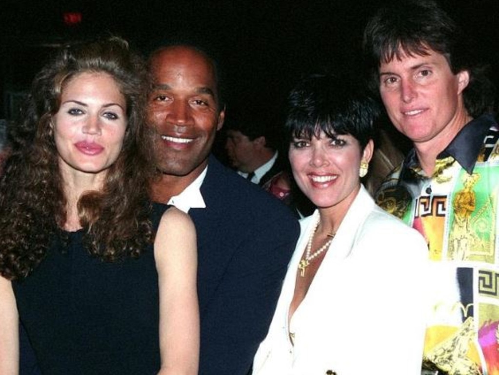 OJ Simpson with then girlfriend Paula Barbieri and Kris and Bruce Jenner (now Caitlyn Jenner)