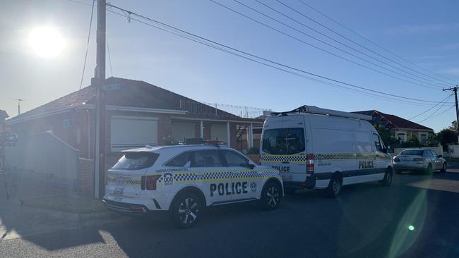 Police at the scene at Findon on Sunday morning. Picture: Tara Miko