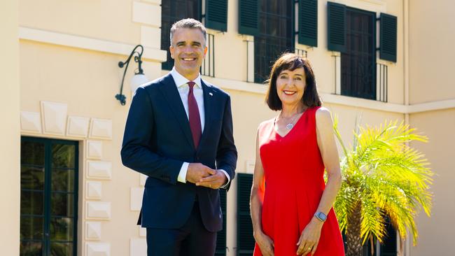 Premier of South Australia Peter Malinauskas and Deputy Premier Susan Close at Government House on April 1. Picture: NCA NewsWire / Morgan Sette