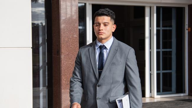 US Marines Lester Rodriguez Turcios leaves the Supreme Court in Darwin. Picture: Pema tamang Pakhrin