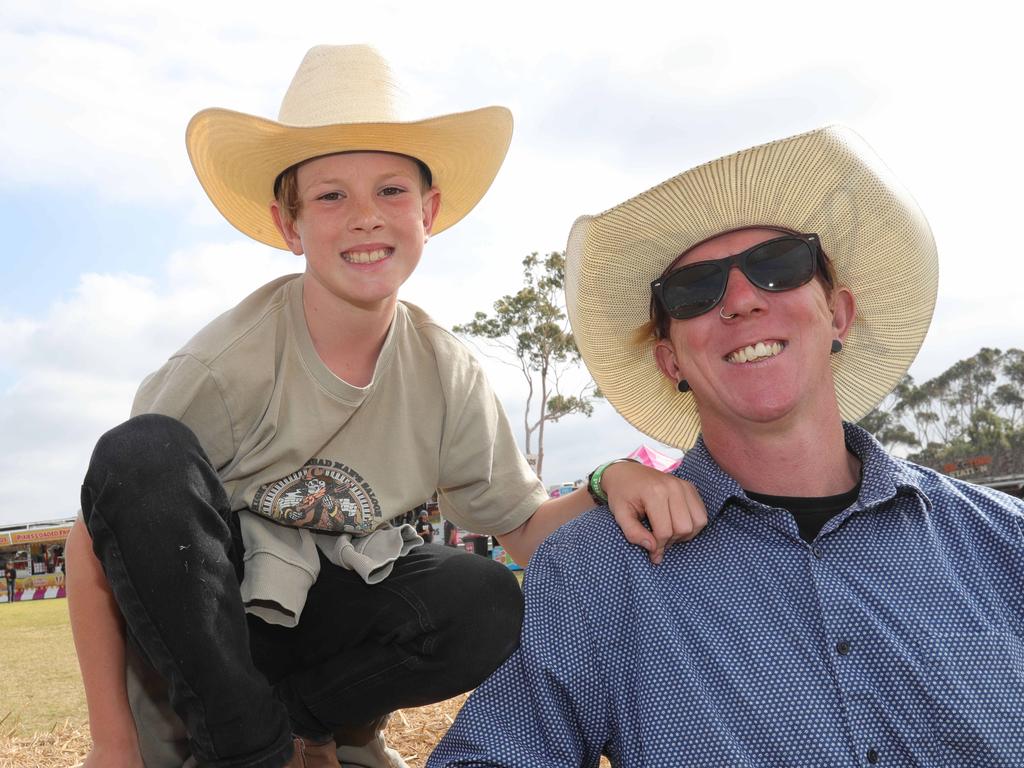 Bentley, 11, and Brenton McNamara. Picture: Mark Wilson