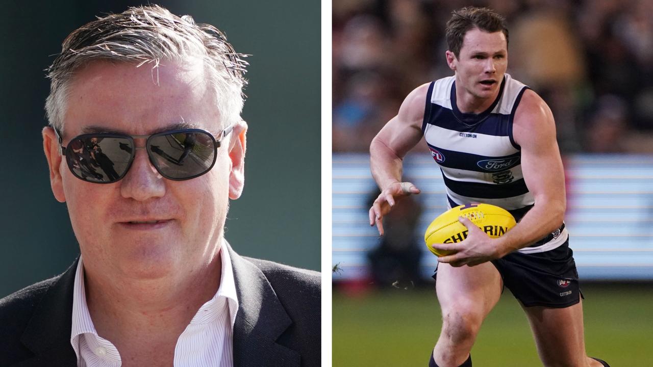 Eddie McGuire has won the shorts battle with Geelong.