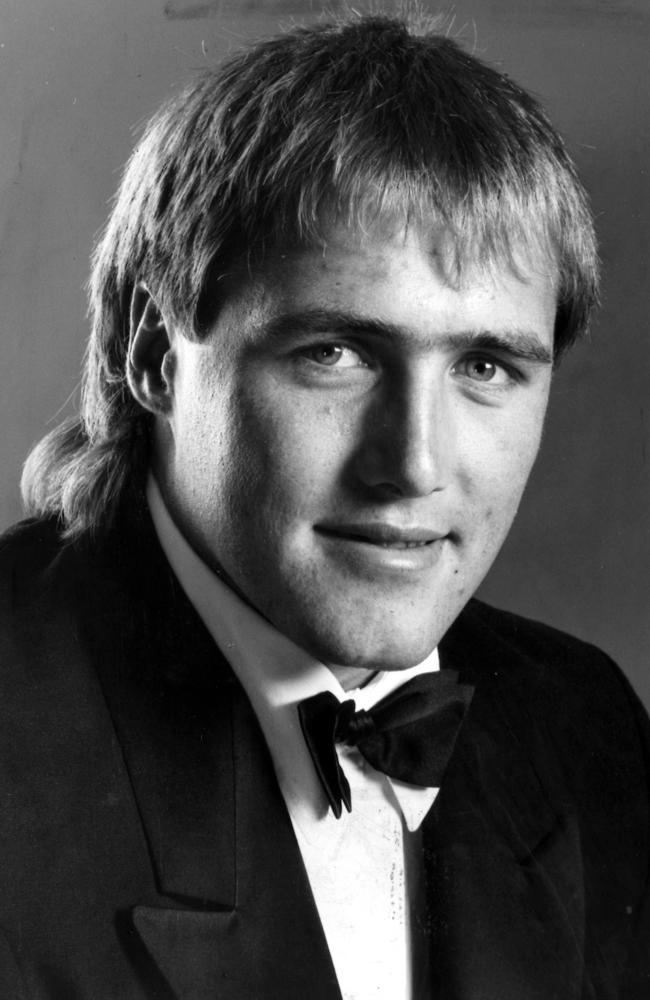 Tony Lockett with the classic mullet in his St Kilda days.