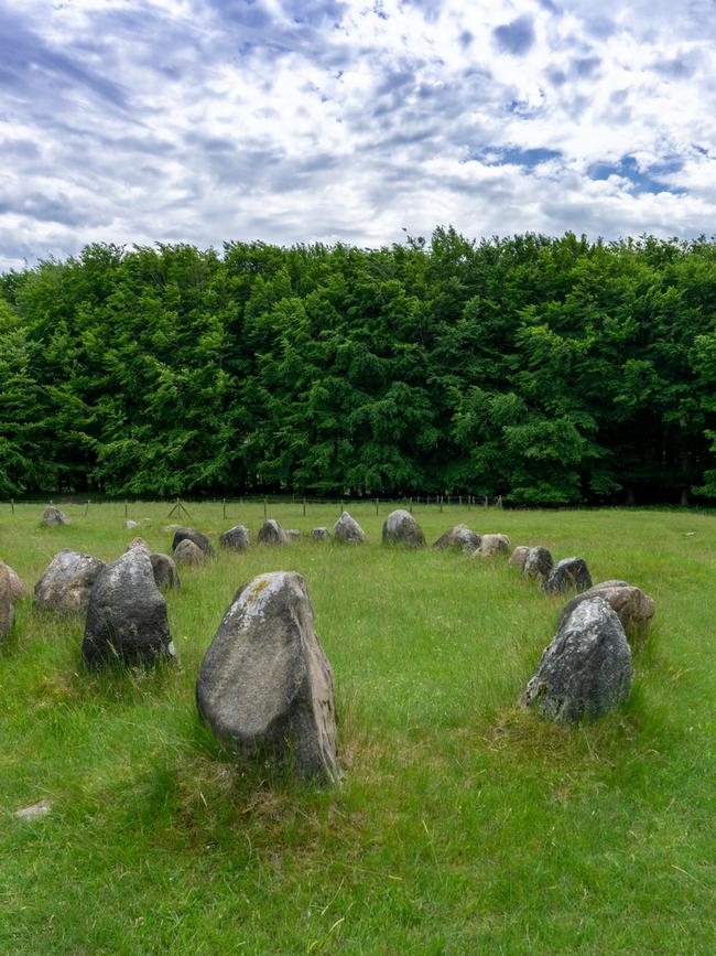 Viking burial grounds at Lindholm Hills.