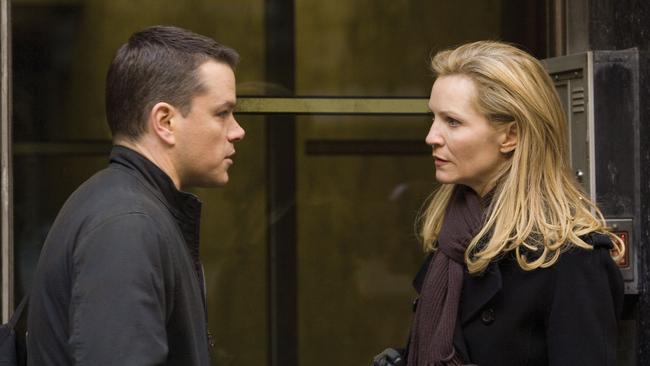 New movie in the works ... Matt Damon, pictured here with Joan Allen, is said to be open to a new Jason Bourne film. Picture: Jasin Boland