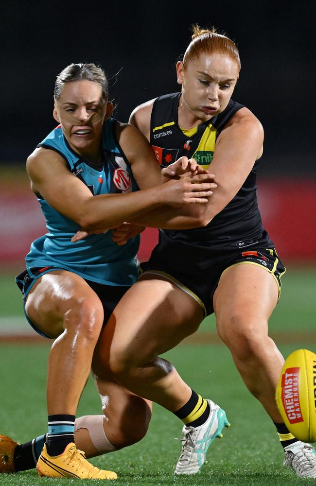 Richmond got the win over Port Adelaide in their earlier encounter this season, but the Power were competitive. Picture: Getty Images