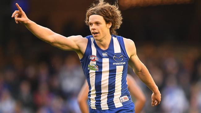 Ben Brown kicked six goals in North Melbourne’s win.