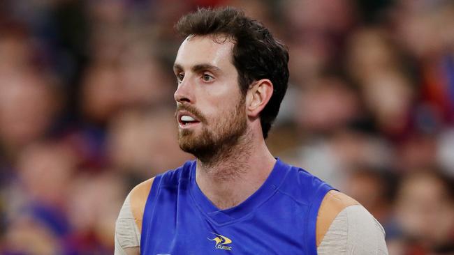 MELBOURNE, AUSTRALIA - SEPTEMBER 16: Darcy Gardiner of the Lions looks on during the 2022 AFL First Preliminary Final match between the Geelong Cats and the Brisbane Lions at the Melbourne Cricket Ground on September 16, 2022 in Melbourne, Australia. (Photo by Dylan Burns/AFL Photos via Getty Images)